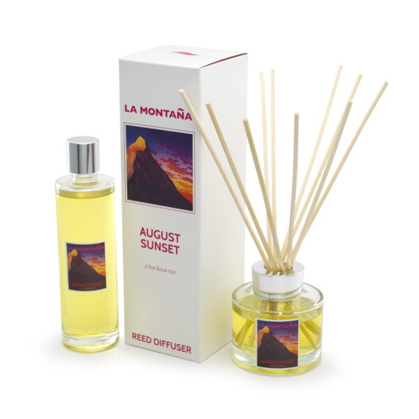 August Sunset reed diffuser and refill set